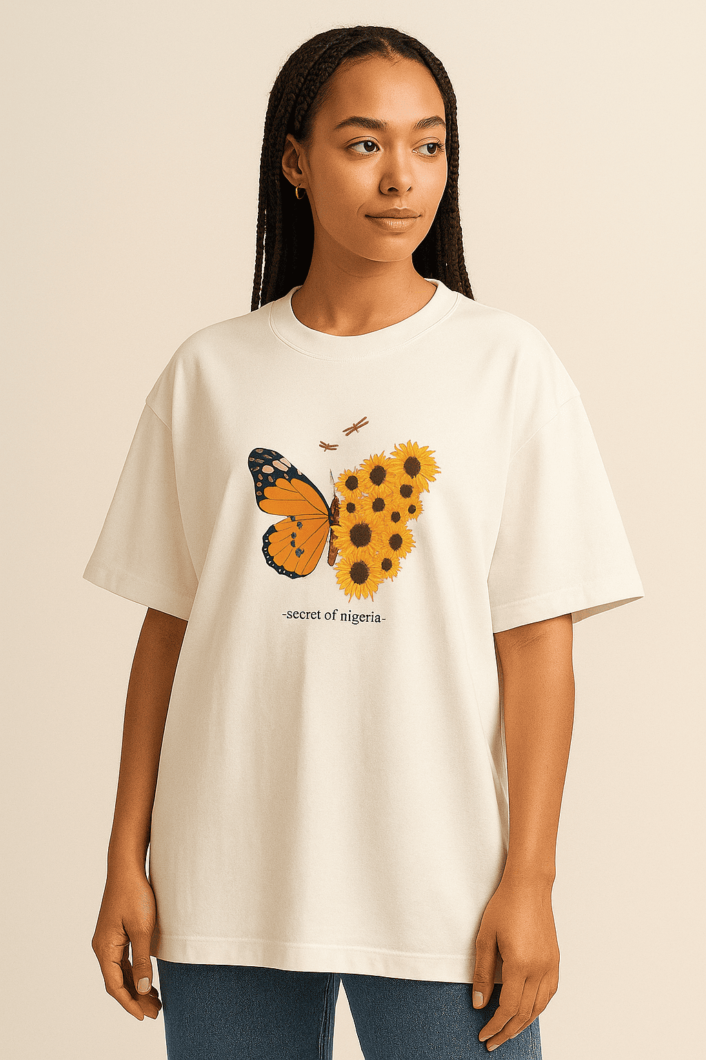 The Sahara Butterfly Oversized Tee